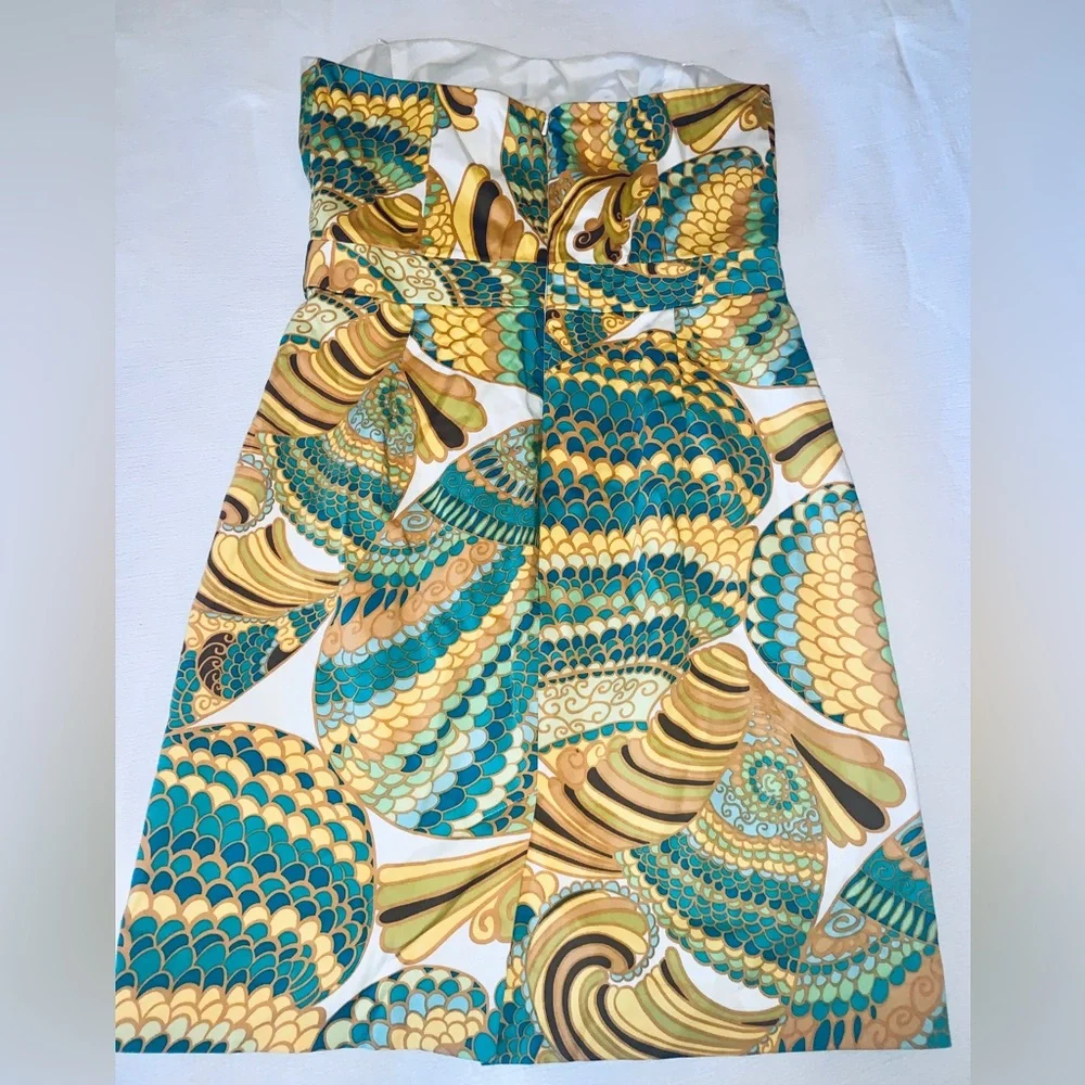 Banana Republic Trina Turk Strapless Mini Dress Paisley Pattern, size 12 - Picture 6 of 7